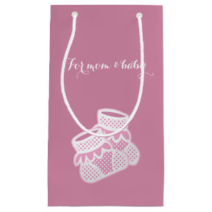 Babysocken - rosa kleine geschenktüte