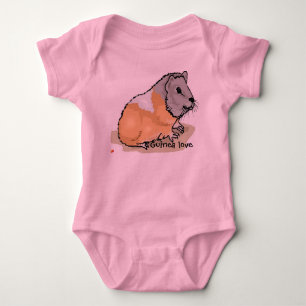 Babysommer-Anzug mit Meerschweinchen Baby Strampler