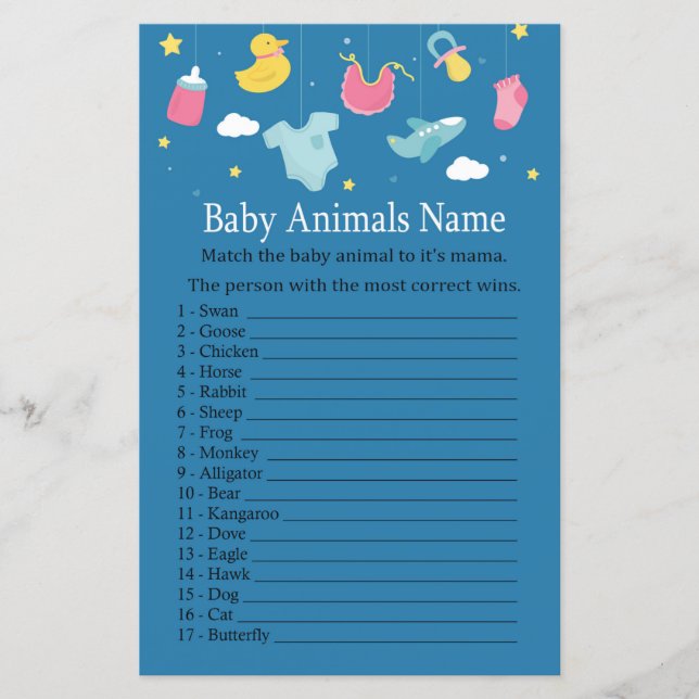 Babyspielzeug Baby Animes Name Game (Vorderseite)