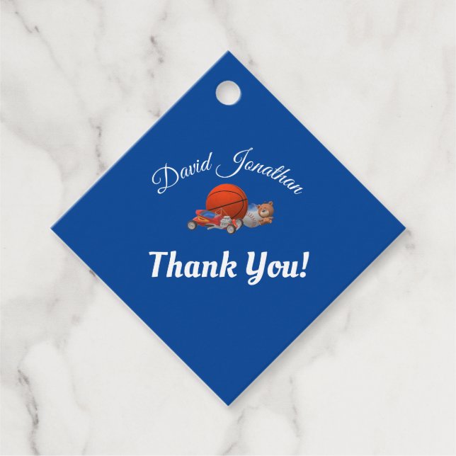 Babyspielzeug-Babydusche Geschenkanhänger (Vorderseite)