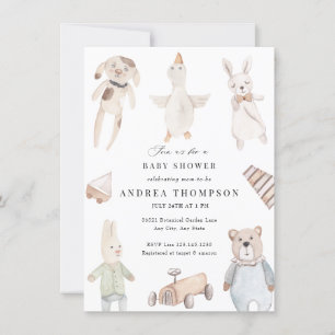 Babyspielzeug   Vintage Babydusche Einladung