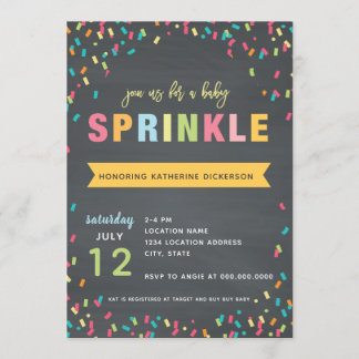 Babysprinkle-Dusche Einladung Mehrfarben