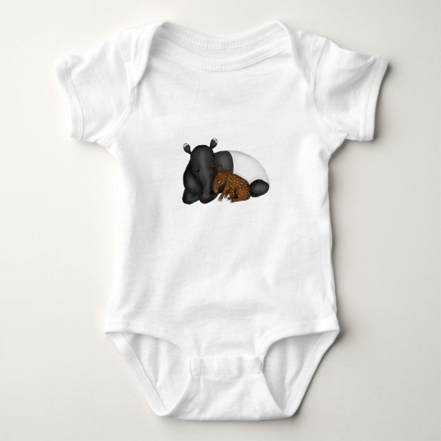 Babytapir und Baby-Babykrug Baby Strampler (Vorderseite)