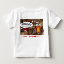 Babytee. Alles Gute zum Jubiläum. Orang-Utan-Bier Baby T-shirt