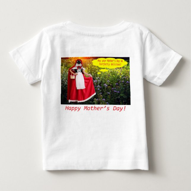 Babytee. Happy Mother' sDay ragdollcat/littlere Baby T-shirt (Rückseite)