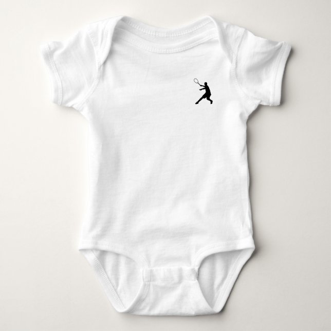 Babytenniskleidung mit wenigem Logo eines Spielers Baby Strampler (Vorderseite)