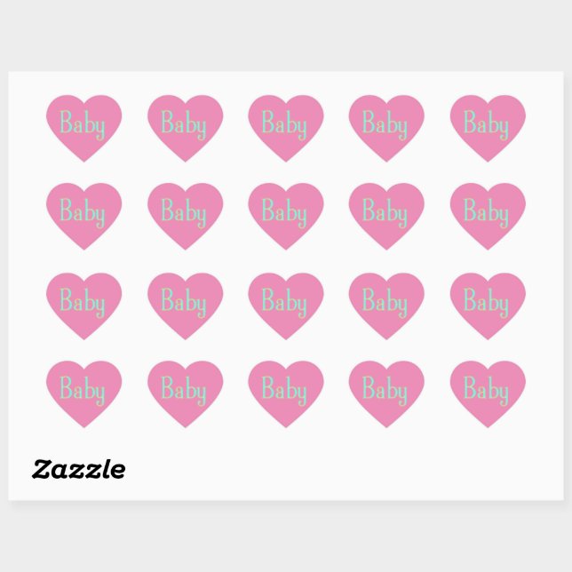Babytext-Herz-Shaped Heart-Aufkleber Herz-Aufkleber (Blatt)