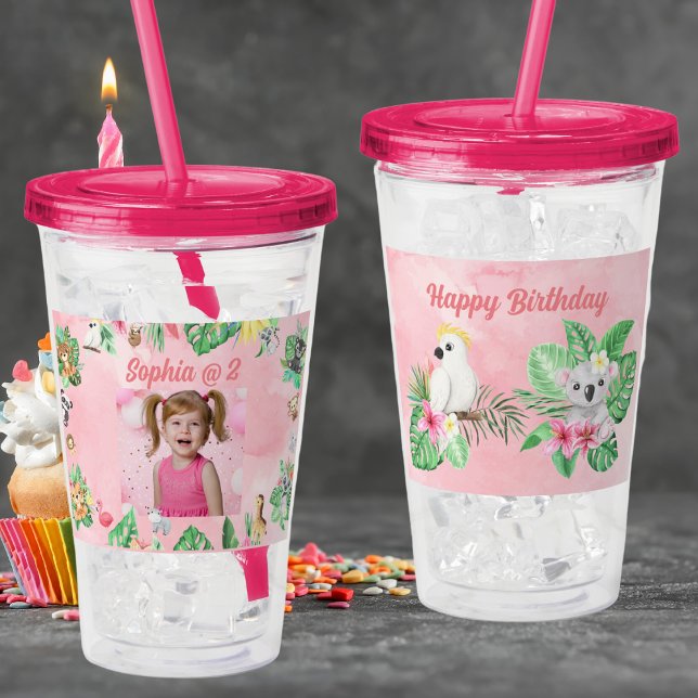 Babytiere Akrylic Tumbler Kindergeburtstag Geschen Acryltrinkbecher (Von Creator hochgeladen)