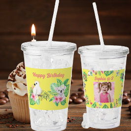 Babytiere Akrylic Tumbler Kindergeburtstag Geschen Acryltrinkbecher
