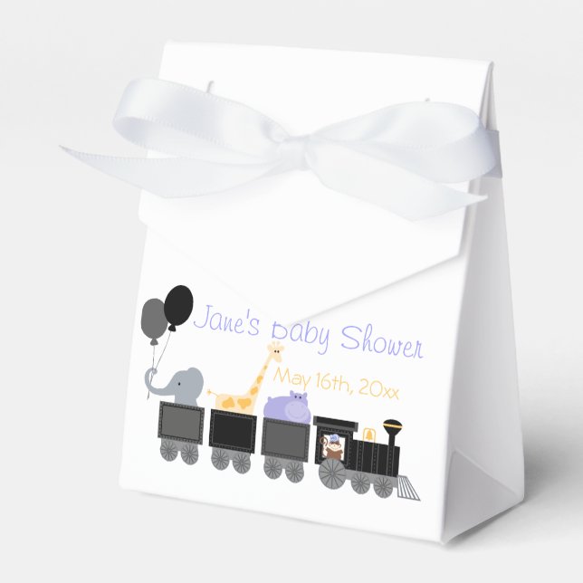 Babytiere auf einer Babydusche-Geschenkboxen Geschenkschachtel (Vorderseite)