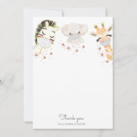 Babytiere Gesicht Maske Baby Dusche Danke Karte