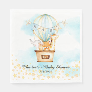 Babytiere Heißluftballon-Duschpapier Napkins Serviette