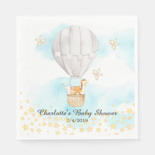 Babytiere Heißluftballon-Duschpapier Napkins Serviette