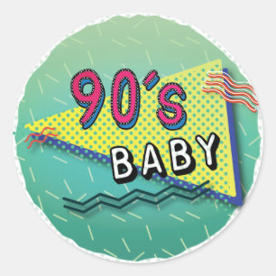 Babytragetaschen der 90er Jahre Runder Aufkleber
