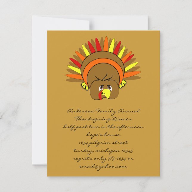 Babyturkeykoloriskenkreise Einladung (Vorderseite)