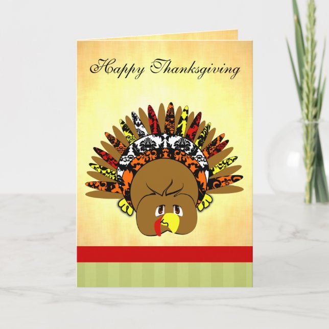 Babyturkeykoloriskenkreise Feiertagskarte (Vorderseite)