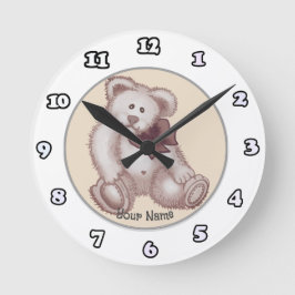 Babyuhr Teddy Bear Runde Wanduhr