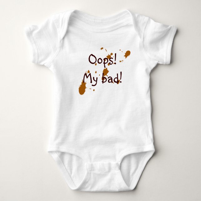 Babyverwirrung "MEIN SCHLECHTES! " Baby Strampler (Vorderseite)