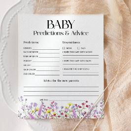 Babyvoraussagen und Ratschläge Boho Wildblume Dusc