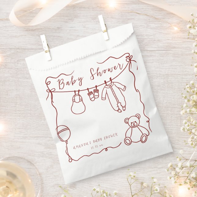 Babywäsche Babydusche Geschenktütchen (Ausgeschnitten)