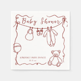 Babywäsche Babydusche Serviette