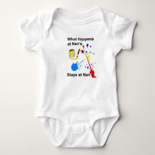 Babyweste, was in Nan geschieht, bleibe in Nan Baby Strampler