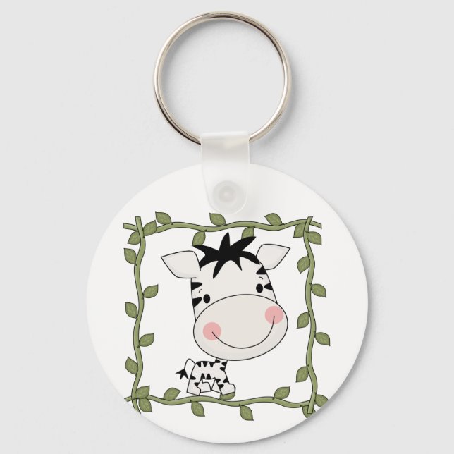 Babyzebra-T-Shirts und Geschenke Schlüsselanhänger (Vorderseite)