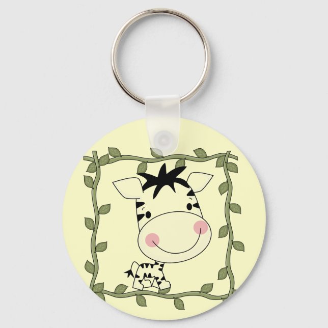 Babyzebra-T-Shirts und Geschenke Schlüsselanhänger (Vorderseite)