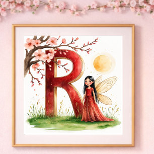 Babyzimmer Brief R Fee Floral Poster