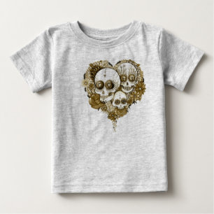 Babyzuckerschädelkleidungs-Tätowierungsart Vinta Baby T-shirt