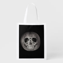 Bac à Citrouille crâne ou sac réutilisable
