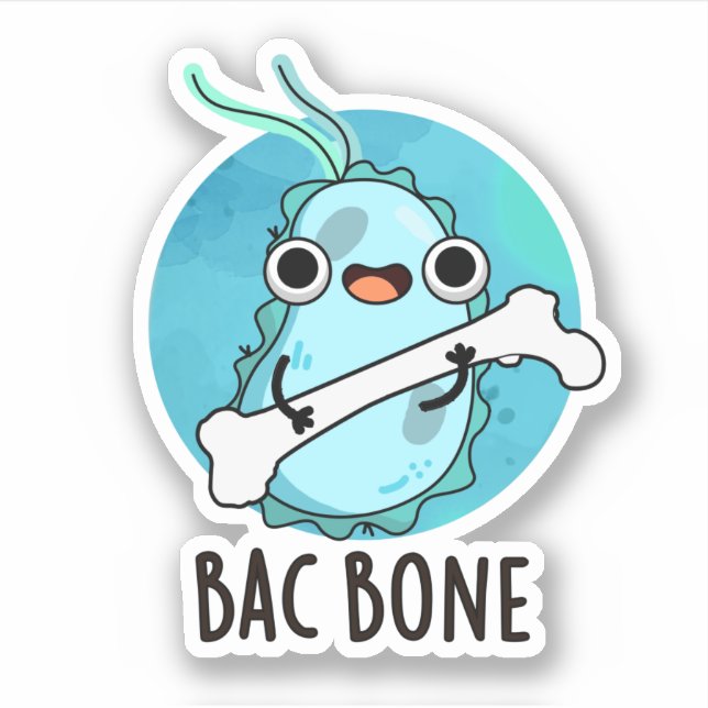 Bac Bone Funny Bacteria Pub Aufkleber (Vorderseite)