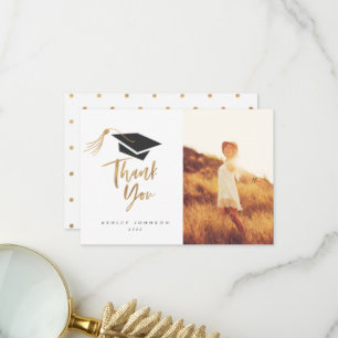 Bac de fin d'études Tassel Gold Foil Merci photo