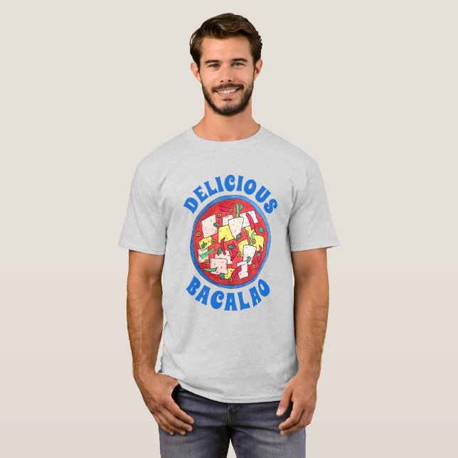 Bacalao Puerto Rico Küche Salatfisch Kabeljau Stew T-Shirt (Vorne ganz)
