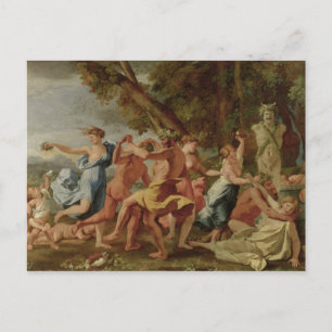 Bacchanal before a Herm, c.1634 Postkarte