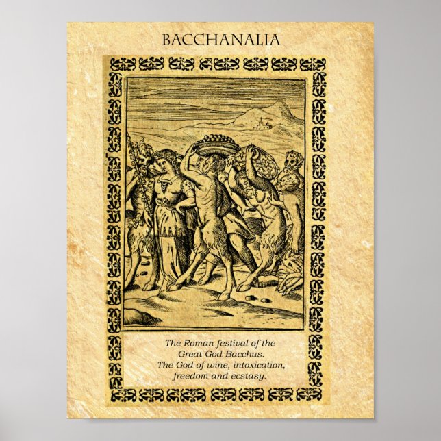 BACCHANALIA, Gott Bacchus Poster (Vorne)