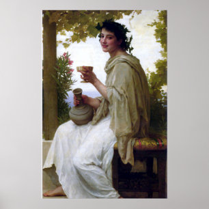 Bacchante von William-Adolphe Bouguereau Poster