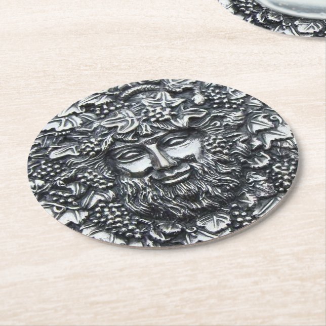 Bacchus 1 runder pappuntersetzer (Angewinkelt)