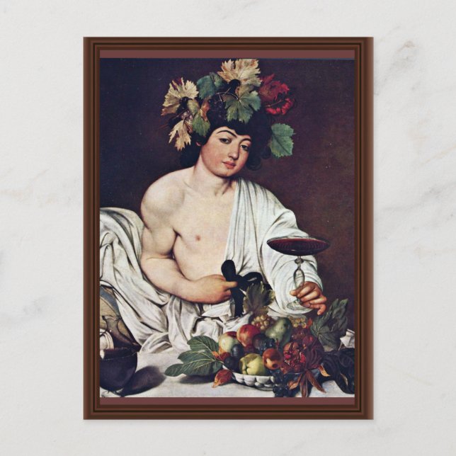 Bacchus by Michelangelo Merisi Da Caravaggio Postkarte (Vorderseite)