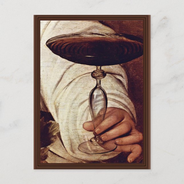 Bacchus, Detail von Michelangelo Merisi Da Caravag Postkarte (Vorderseite)