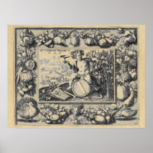 Bacchus-Gott des Weins Poster