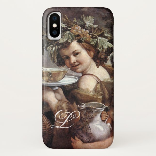 BACCHUS MIT GRABEN UND WEINMONOGRAMM Case-Mate iPhone HÜLLE (Rückseite)