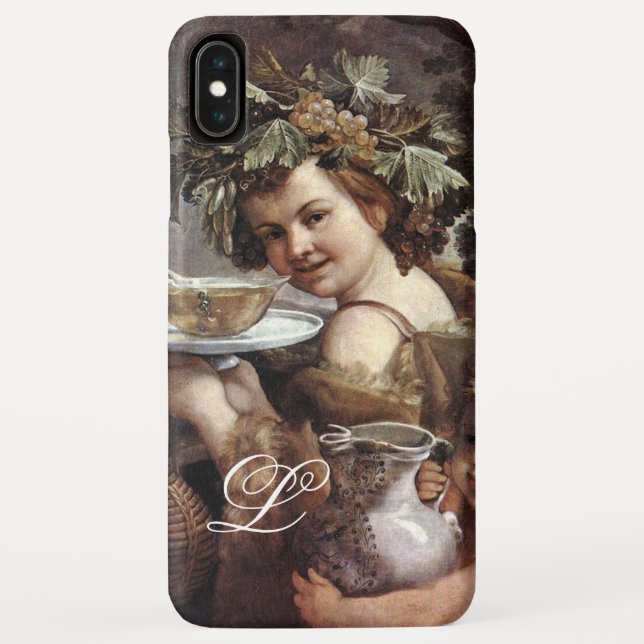 BACCHUS MIT GRABEN UND WEINMONOGRAMM Case-Mate iPhone HÜLLE (Rückseite)