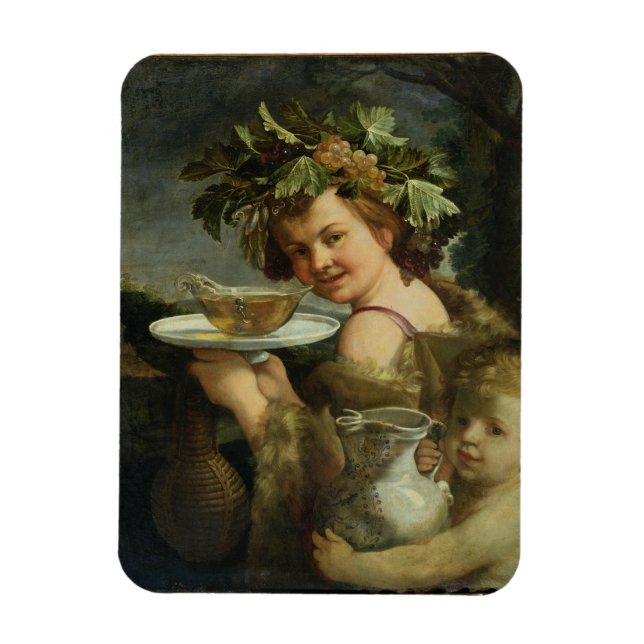 Bacchus (Öl auf Leinwand) Magnet (Vertikal)
