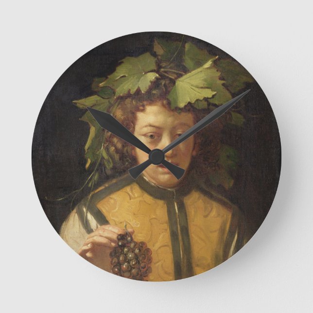 Bacchus Runde Wanduhr (Vorderseite)