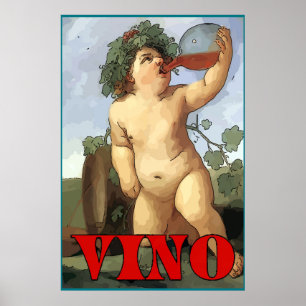 Bacchus trinkwein, VINO Poster