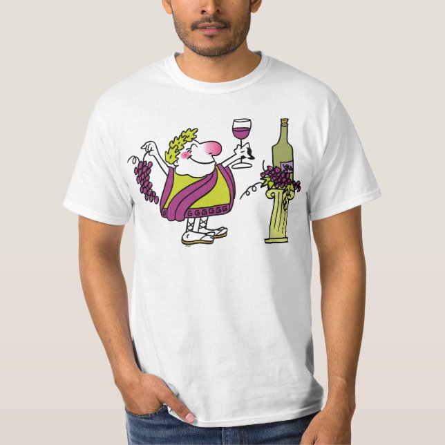 Bacchus u. Wein T-Shirt (Vorderseite)