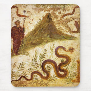 Bacchus und Schlange Agathodaimon in Pompeji Mousepad