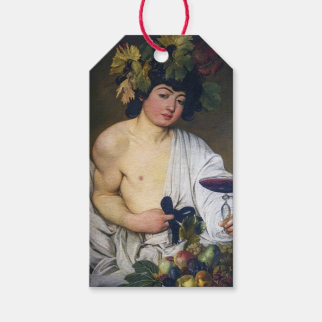 Bacchus Vintag Caravaggio (1596) Geschenkanhänger (Vorderseite)