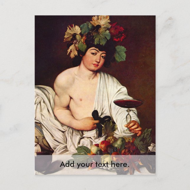 Bacchus von Caravaggio Postkarte (Vorderseite)